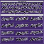 Personalized Purple Black-White Line Authentic Baseball Jersey Team Custom Name and Number