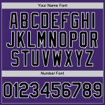 Personalized Purple Black-White Line Authentic Baseball Jersey Team Custom Name and Number
