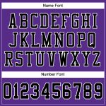 Personalized Purple Black-White Mesh Authentic Football Jersey Team Custom Name and Number