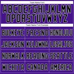 Personalized Purple Black-White Mesh Authentic Throwback Baseball Jersey