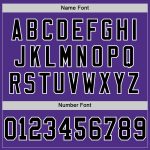 Personalized Purple Black-White Mesh Authentic Throwback Football Jersey Team Custom Name and Number