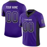 Personalized Purple Black-White Mesh Drift Fashion Football Jersey Team Custom Name and Number