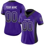 Personalized Purple Black-White Mesh Drift Fashion Football Jersey Team Custom Name and Number