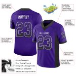 Personalized Purple Black-White Mesh Drift Fashion Football Jersey Team Custom Name and Number