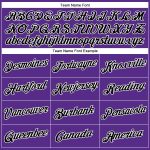 Personalized Purple Black-White Performance T-Shirt Team Custom Name and Number