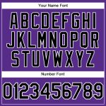 Personalized Purple Black-White Performance T-Shirt Team Custom Name and Number