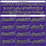 Personalized Purple Black-White Performance Vapor Golf Polo Shirt Team Custom Name and Number