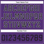 Personalized Purple Black-White Stitched Adjustable Snapback Hat Team Custom Name and Number