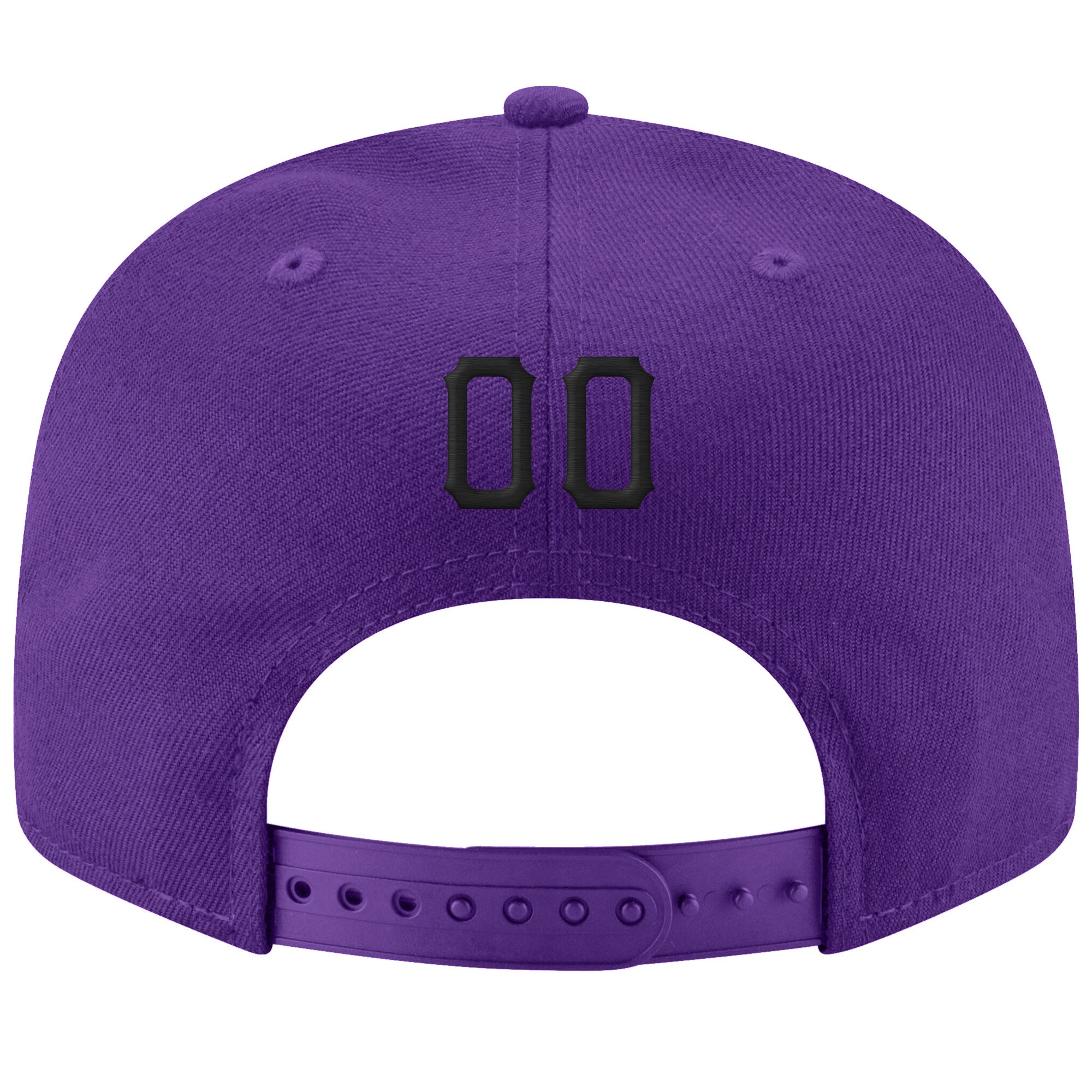 Personalized Purple Black-White Stitched Adjustable Snapback Hat Team Custom Name and Number Personalized Purple Black-White Stitched Adjustable Snapback Hat Team Custom Name and Number - Image 3