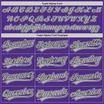 Personalized Purple Black-White Two-Button Unisex Softball Jersey