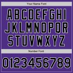 Personalized Purple Black-White Two-Button Unisex Softball Jersey