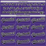 Personalized Purple Black-Yellow Authentic Split Fashion Baseball Jersey