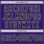 Personalized Purple Black-Yellow Authentic Split Fashion Baseball Jersey Team Custom Name and Number