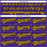 Personalized Purple Black-Yellow Performance Vapor Golf Polo Shirt Team Custom Name and Number