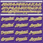 Personalized Purple Camo-Gold Authentic Throwback Basketball Jersey Team Custom Name and Number