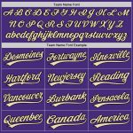 Personalized Purple City Cream-Black Authentic Baseball Jersey Team Custom Name and Number