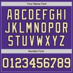 Personalized Purple City Cream-Black Two-Button Unisex Softball Jersey Team Custom Name and Number