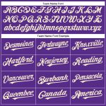 Personalized Purple Cream Authentic Baseball Jersey Team Custom Name and Number