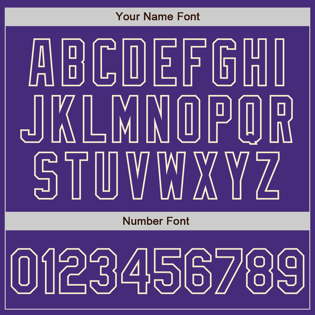 Personalized Purple Cream Authentic Raglan Sleeves Baseball Jersey Team Custom Name and Number Personalized Purple Cream Authentic Raglan Sleeves Baseball Jersey Team Custom Name and Number - Image 5