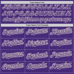 Personalized Purple Cream Authentic Raglan Sleeves Baseball Jersey Team Custom Name and Number