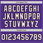 Personalized Purple Cream-Black Bomber Full-Snap Varsity Letterman Split Fashion Jacket Team Custom Name and Number