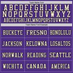 Personalized Purple Cream-Black Mesh Authentic Football Jersey Team Custom Name and Number