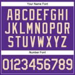 Personalized Purple Cream-Gold Authentic Sleeveless Baseball Jersey Team Custom Name and Number