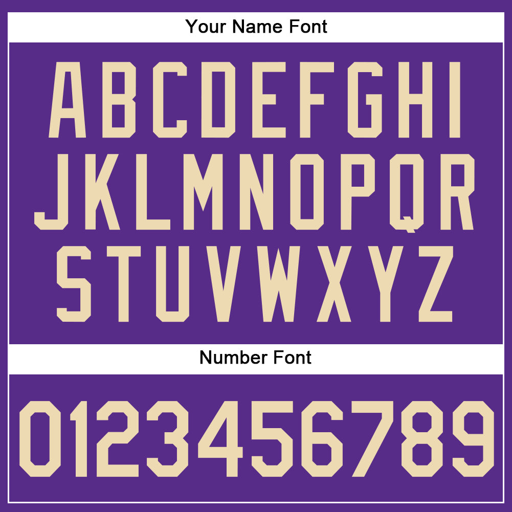 Personalized Purple Cream-Gold Authentic Sleeveless Baseball Jersey Team Custom Name and Number Personalized Purple Cream-Gold Authentic Sleeveless Baseball Jersey Team Custom Name and Number - Image 4