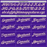 Personalized Purple Cream Mesh Authentic Throwback Baseball Jersey Team Custom Name and Number