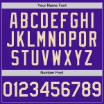 Personalized Purple Cream Mesh Authentic Throwback Baseball Jersey Team Custom Name and Number