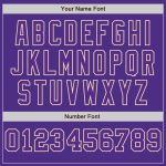 Personalized Purple Cream-Purple Pinstripe Authentic Split Fashion Baseball Jersey Team Custom Name and Number