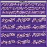 Personalized Purple Cream-Purple Pinstripe Authentic Split Fashion Baseball Jersey Team Custom Name and Number