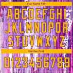 Personalized Purple Gold 3D Pattern Design Abstract Liquid Watercolor Style Authentic Basketball Jersey Team Custom Name and Number