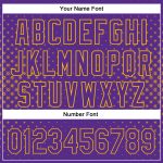 Personalized Purple Gold 3D Pattern Design Geometric Stars Authentic Baseball Jersey Team Custom Name and Number