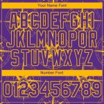 Personalized Purple Gold 3D Pattern Design Navigation Compass Authentic Baseball Jersey Team Custom Name and Number