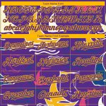 Personalized Purple Gold 3D Pattern Design Sailing Boats Authentic Baseball Jersey Team Custom Name and Number