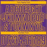 Personalized Purple Gold Abstract Hexagon Sublimation Soccer Uniform Jersey Team Custom Name and Number