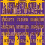 Personalized Purple Gold Abstract Stripes Sublimation Soccer Uniform Jersey Team Custom Name and Number