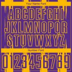 Personalized Purple Gold Abstract Stripes Sublimation Soccer Uniform Jersey Team Custom Name and Number