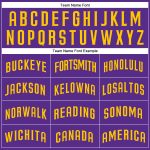 Personalized Purple Gold Authentic Baseball Jersey Team Custom Name and Number