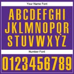 Personalized Purple Gold Authentic Baseball Jersey Team Custom Name and Number