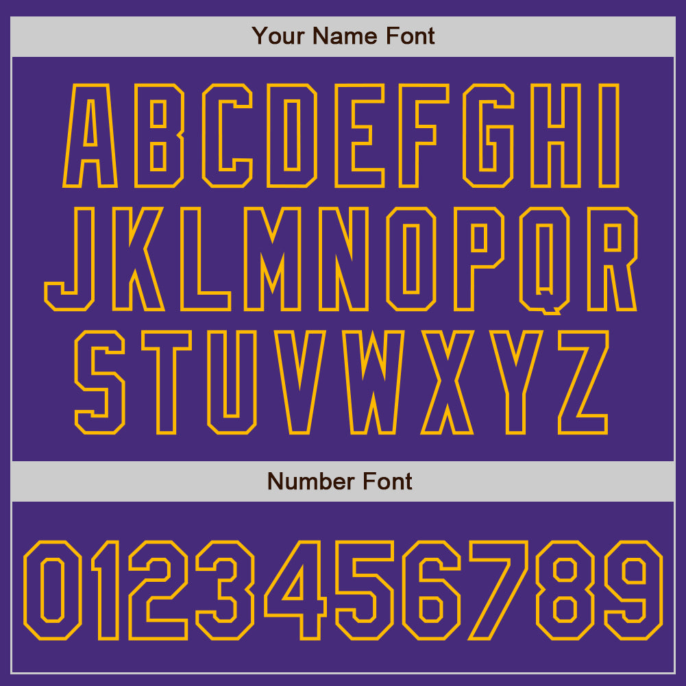 Personalized Purple Gold Authentic Raglan Sleeves Baseball Jersey Team Custom Name and Number Personalized Purple Gold Authentic Raglan Sleeves Baseball Jersey Team Custom Name and Number - Image 5