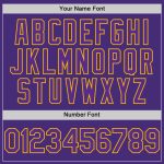 Personalized Purple Gold Authentic Sleeveless Baseball Jersey Team Custom Name and Number