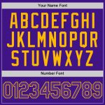 Personalized Purple Gold Authentic Throwback Baseball Jersey Team Custom Name and Number