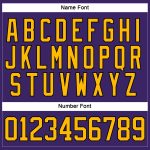 Personalized Purple Gold-Black Hockey Lace Neck Jersey Team Custom Name and Number