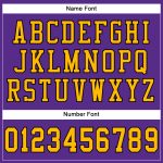 Personalized Purple Gold-Black Mesh Authentic Football Jersey Team Custom Name and Number