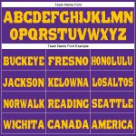Personalized Purple Gold Fleece Jogger Sweatpants Team Custom Name and Number