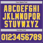 Personalized Purple Gold-Gray Authentic Split Fashion Baseball Jersey Team Custom Name and Number