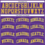Personalized Purple Gold-Light Blue Authentic Throwback Basketball Jersey Team Custom Name and Number
