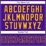 Personalized Purple Gold Mesh Authentic Throwback Baseball Jersey Team Custom Name and Number